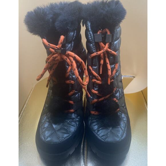 JESSICA SIMPSON BRIXEL Wedge Boots Combat Green Platform Quilted Fur Size 8.5 M - Picture 1 of 12